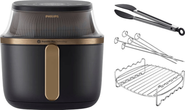 Philips Airfryer XL 3000 Series NA332/00 Heißluftfritteuse mit Garset in Schwarz - Bild 1