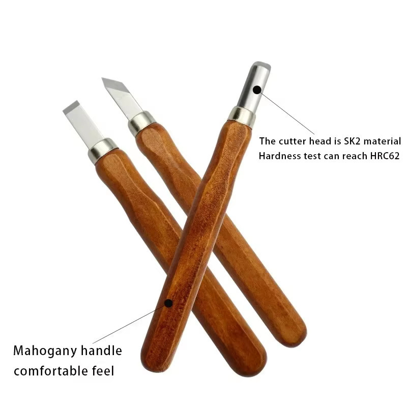 Professionelles Holzschnitzmeißel-Set in Braun für detaillierte Schnitzarbeiten und Holzbearbeitung - Bild 3