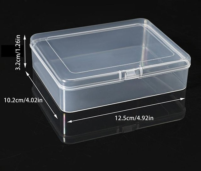 10 Stück Work Out Aufbewahrungsboxen aus transparentem Kunststoff für Schmuck, Schreibwaren und Kleinteile - Bild 1