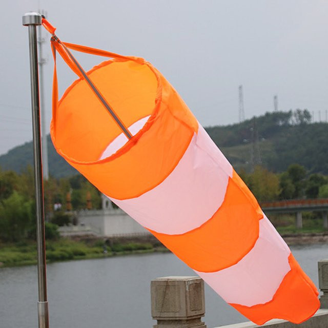 TOPINCN Windsack aus Nylon Rip Stop in Orange mit reflektierendem Gürtel, Länge: 0,8 m - Bild 1