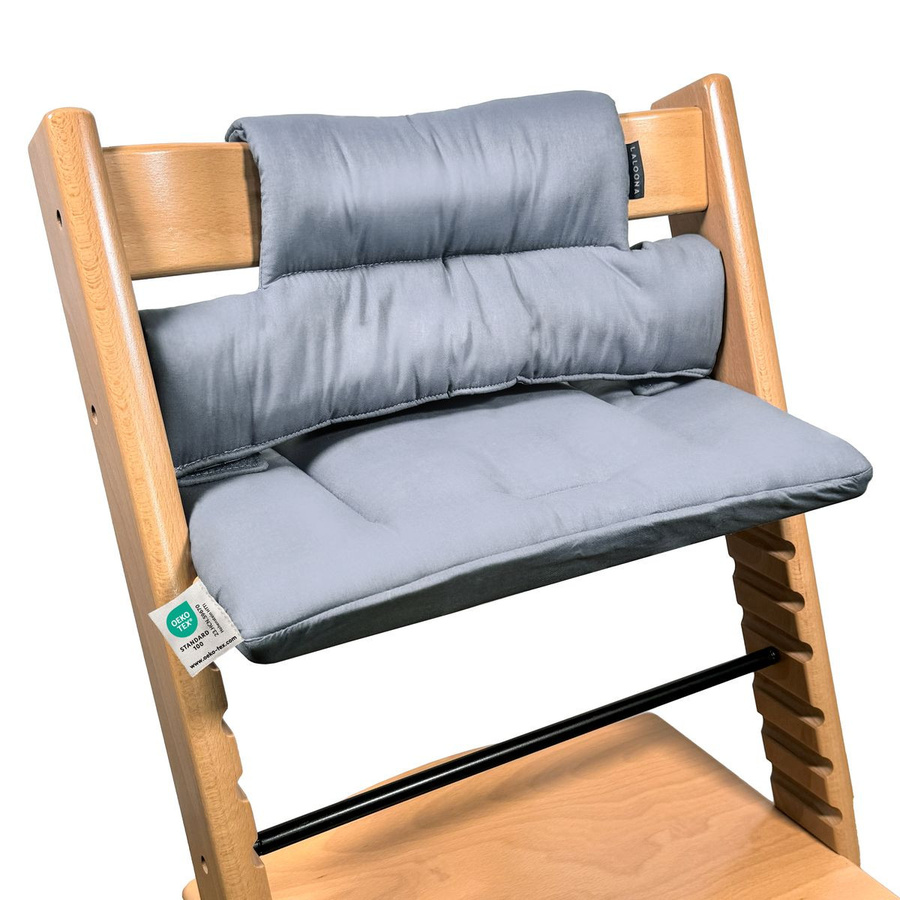 LaLoona Sitzkissen und Hochstuhlauflage für Stokke Tripp Trapp, beschichtet, Grau - Bild 1
