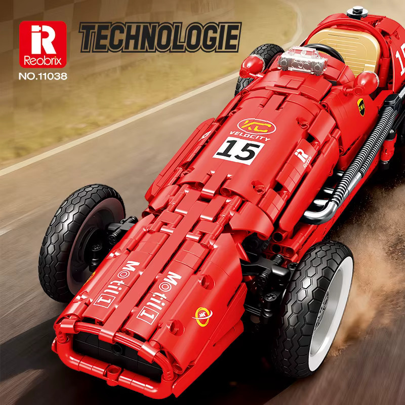 Reobrix 11038 MOC Technische Vintage Sportwagen, Bausteine, 1:8, ab 14 Jahre - Bild 2