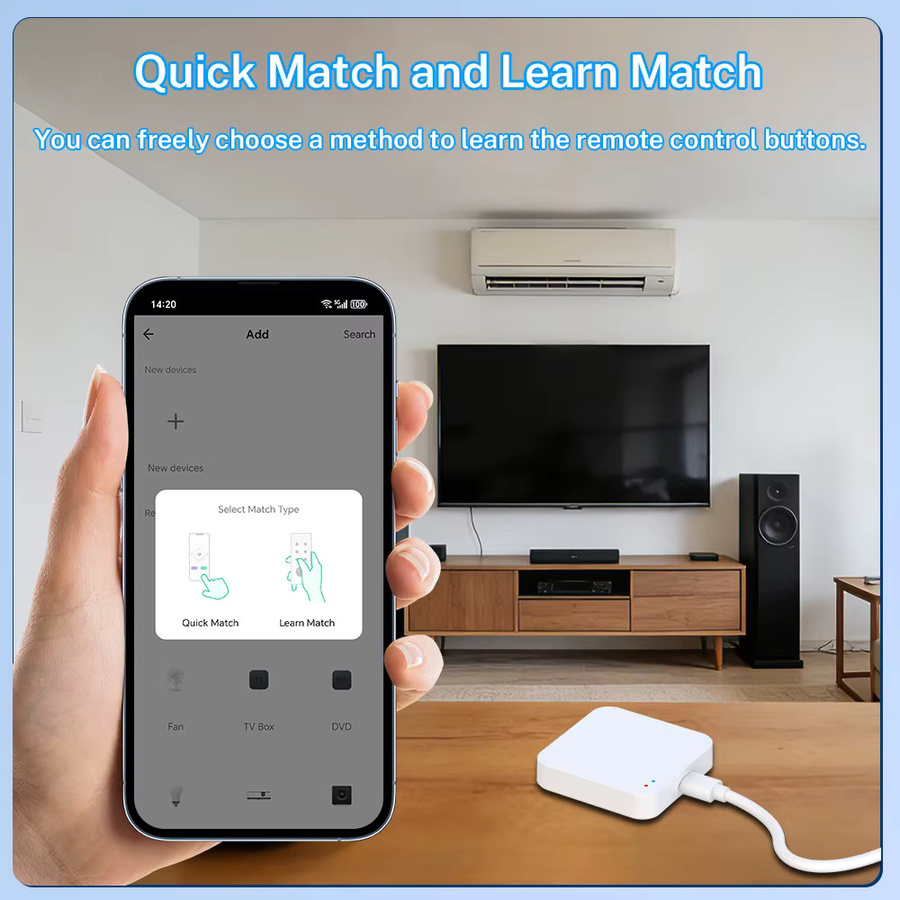 Tuya ZigBee 3.0 Gateway Hub und universeller IR-Blaster Plus Smart Home WLAN Fernbedienung in Weiß, kompatibel mit Alexa und Google Home - Bild 2