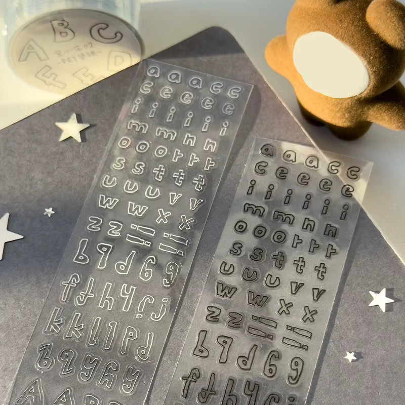 Agugu Washi Tape mit abstrakten Zeichnungen, Buchstaben und Zahlen für Graffiti- und Haustier-Aufkleber-Designs - Bild 3