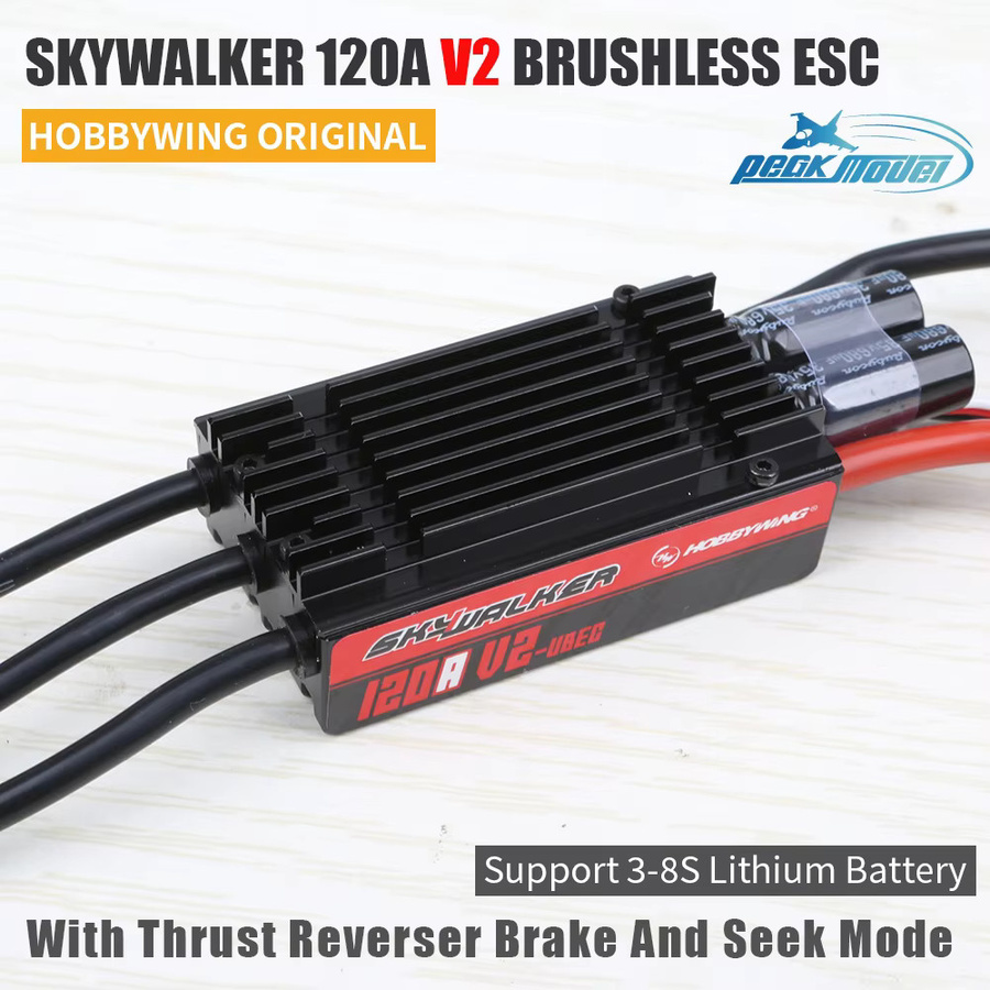 SkyWalker UBEC Bürstenloser ESC mit Rückwärtsantrieb und elektrischer Regulierung für Flugzeugmodelle - Bild 2