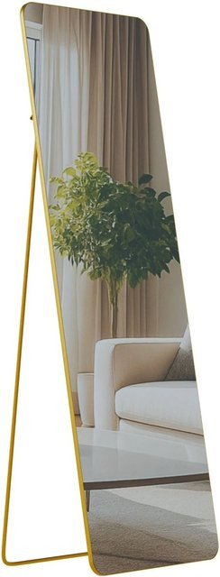 DELUKE Standspiegel MURCIA Ganzkörperspiegel freistehend in Gold mit Metallrahmen, B/T/H: 50 x 3 x 160 cm - Bild 1
