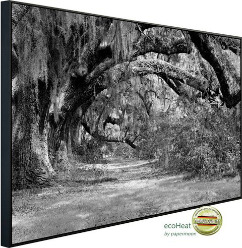 papermoon EcoHeat Infrarotheizung in Wald Schwarz und Weiss mit Matt-Effekt und App-Steuerung - Bild 1
