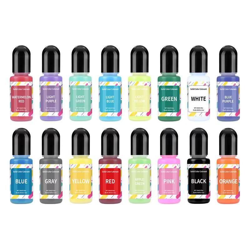 16 Farben Macaron Epoxidharz Pigmente Set, flüssige Farbstoffe für DIY Handwerk und Schmuckherstellung, 16 x 10 ml - Bild 5