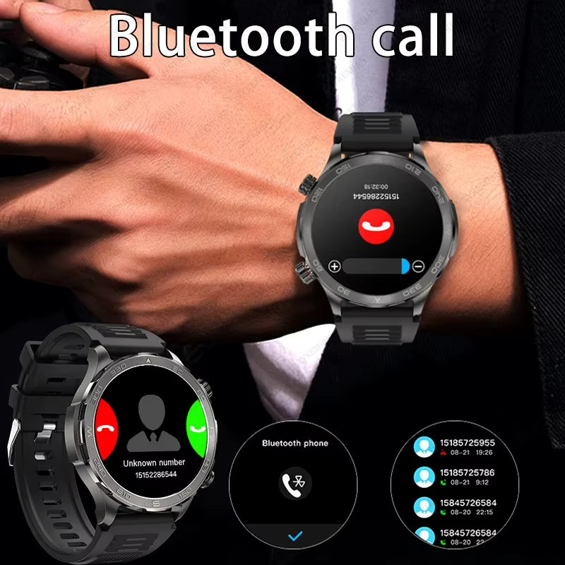 BOXUXING Smartwatch, Schwarz, Edelstahl, GPS, Rund - Bild 5