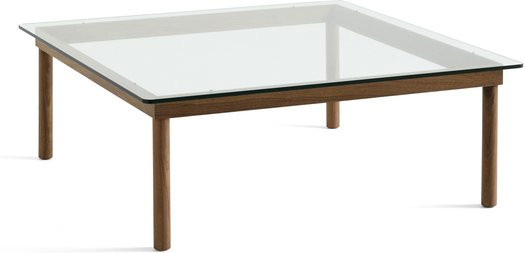 HAY Kofi Beistelltisch quadratisch aus Glas und Holz in transparent - Bild 1