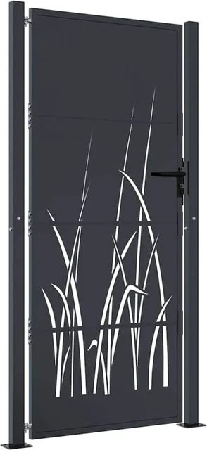 vidaXL Gartentor aus verzinktem Stahl in Anthrazit, B/H: 110 x 180 cm - Bild 1