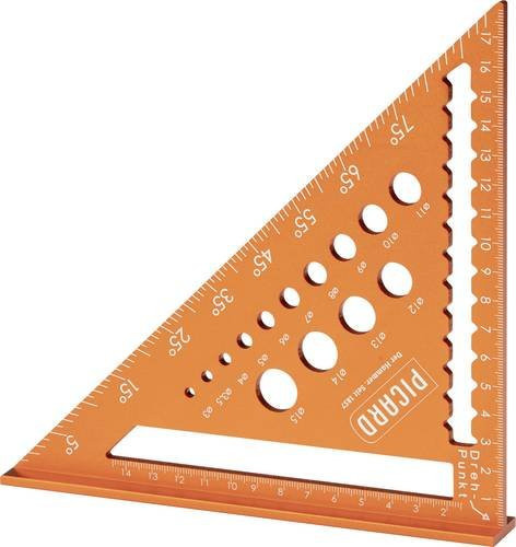 Picard Zimmermannswinkel 90 Grad mit Bohrlehre in Orange, Breite: 18 cm - Bild 1