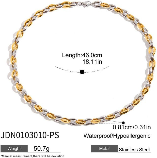 Youthway Halskette, Edelstahl, Gold, Unisex - Bild 1