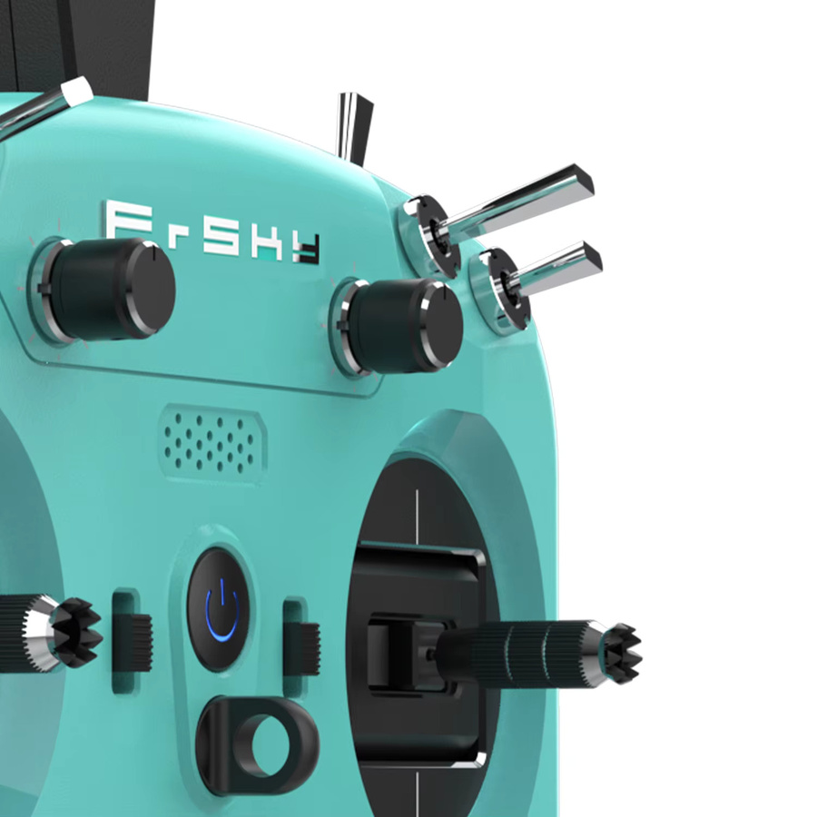 FrSky TWIN X14 Dual 2,4G 24CH RC-Funksystem Hochgeschwindigkeits-Sender in Weiß und Türkis mit niedriger Latenz, TW-Modus und ACCST D16/ACCESS - Bild 4