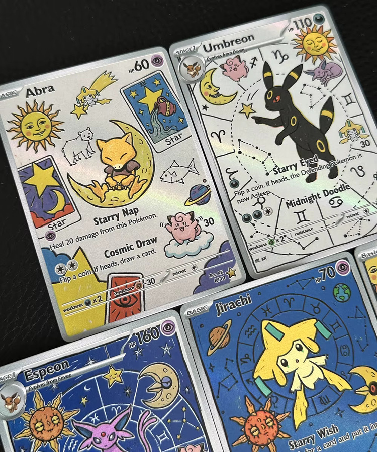 Keeppley Pokémon Abra Umbreon Espeon Jirachi Holo-Karten, 5-teiliges Set - Bild 3