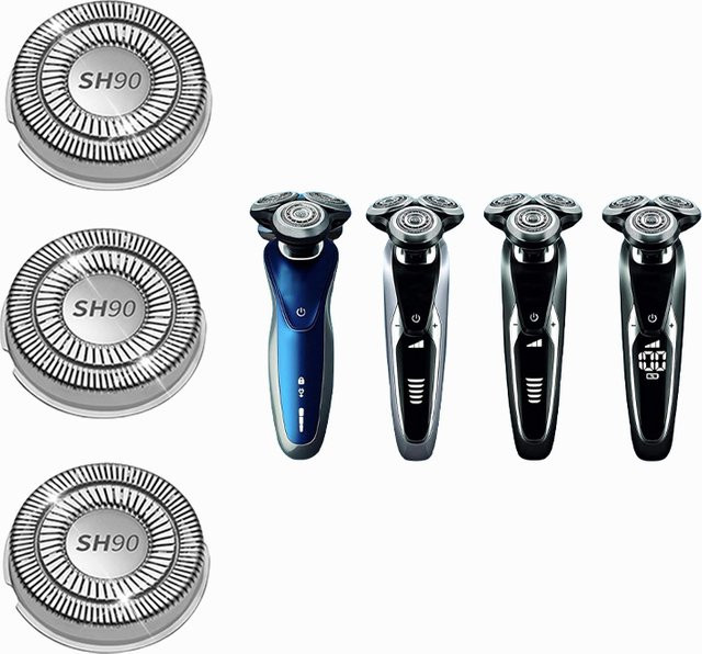 Philips SH90 Ersatzklingenköpfe für Norelco Rasierer Serie 9000, Herren - Bild 1