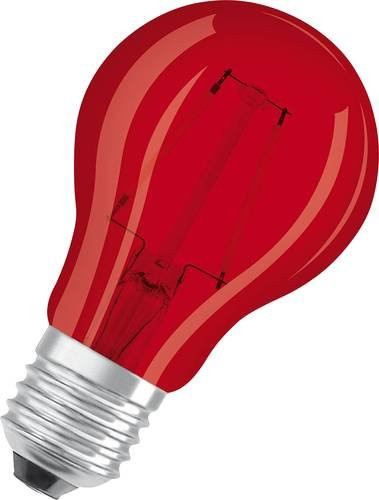 Osram LED-Leuchtmittel E27 Glühbirne Rot, Durchmesser: 6 cm, Höhe: 10,5 cm - Bild 1