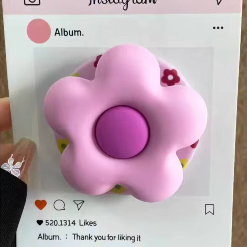 Magnetischer 3D-Blumen-Telefonständer in Schwarz für MagSafe und kabelloses Laden, kompatibel mit iPhone und Samsung Galaxy - Bild 3