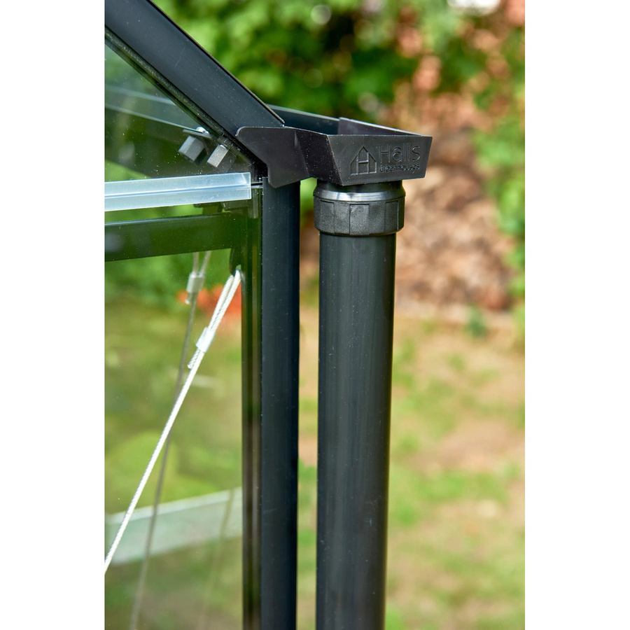 Halls Fallrohr aus Kunststoff für Qube Gewächshäuser, Schwarz, 2 Stück, Höhe: 130 cm - Bild 2
