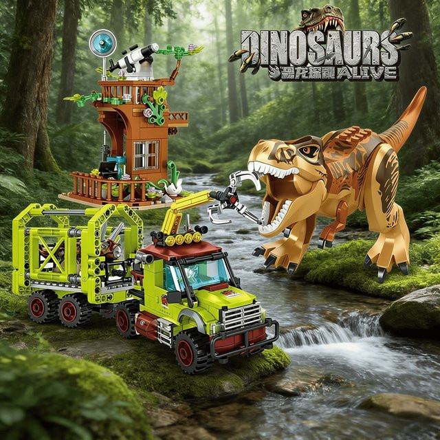 MOULD KING Jurassic Dinosaurier Mosasaurus, Bausteine, Dinosaurier - Bild 1