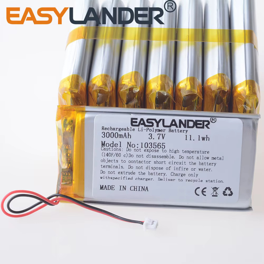 Easylander Li-Polymer-Akku JST2.0 3P 3,7 V 3000 mAh wiederaufladbarer Lipo-Akku in Silber - Bild 2