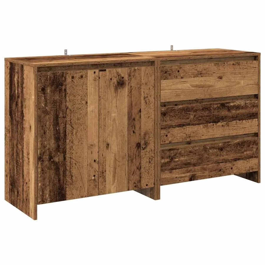 vidaXL 2-teiliges Sideboard in Altholz-Optik aus Holzwerkstoff, Braun, B/T/H: 60 x 30 x 75 cm - Bild 2