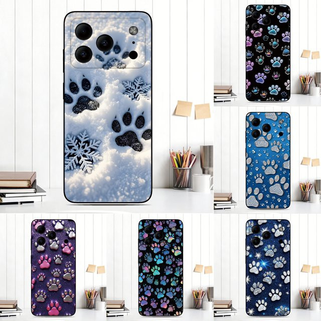 Personalisierte Handyhülle mit Hundepfoten-Motiv für Doogee Note 56X 56 58 N55 N60 59 Pro Plus in Multicolor - Bild 1