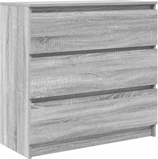 vidaXL Sideboard Grau Sonoma aus Holzwerkstoff, B/T/H: 80 x 35 x 76 cm - Bild 1