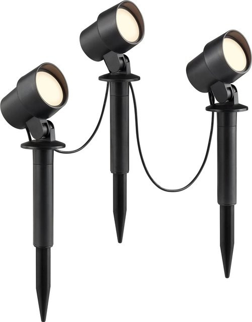 Brilliant LED-Außenspießleuchte Kamara in Schwarz für Garten und Terrasse, H x B x T: 20,9 x 6 x 7,9 cm - Bild 1