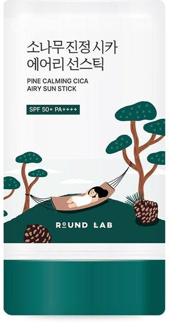 ROUND LAB Pine Calming Cica Airy Sonnenstick LSF 50+, 19g, Empfindliche Haut - Bild 1