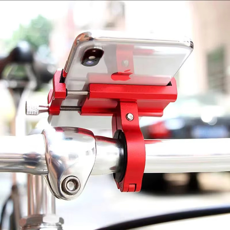 GOLDFOX MTB Fahrrad Telefonhalterung aus Aluminiumlegierung in Rot mit Anti-Rutsch-Funktion und GPS-Unterstützung - Bild 4