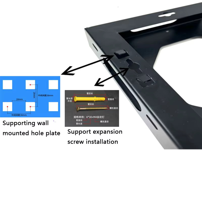 Heltboks Wandmontiertes PC-Gehäuse Offenes horizontales Computergehäuse für ATX und MATX Motherboard in Schwarz - Bild 3