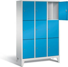 C+P Garderobenschrank Classic mit Schloss, Front Lichtblau und Korpus Lichtgrau, H x B x T: 185 x 120 x 50 cm - Bild 1