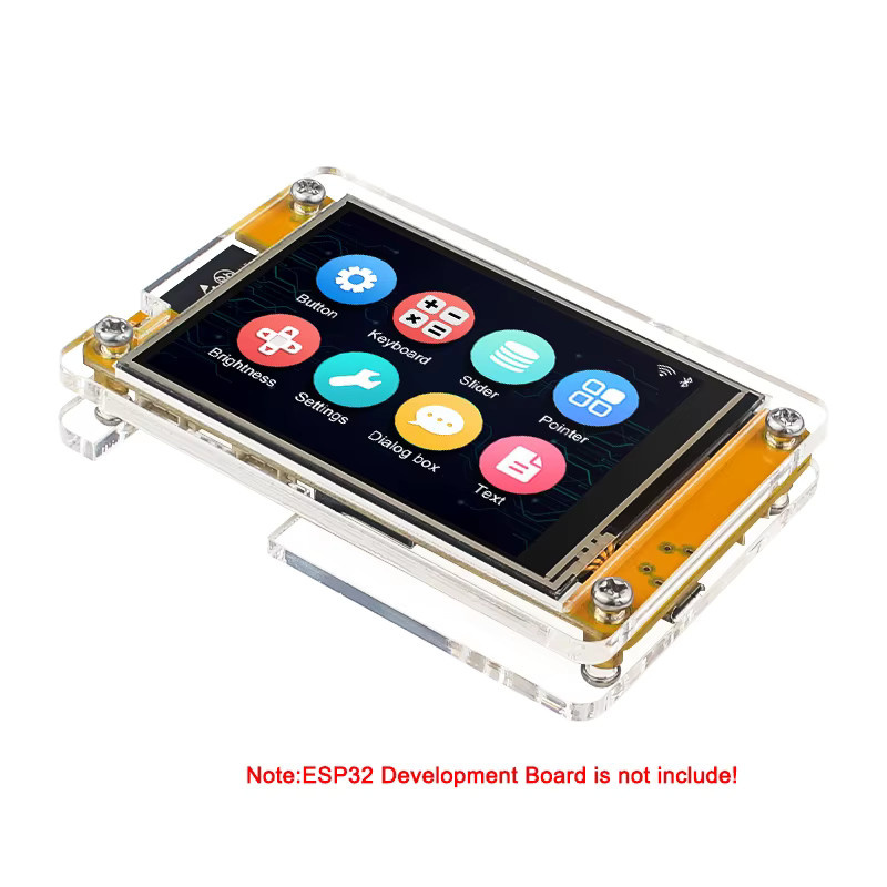 SHCHV Acrylgehäuse für ESP32-2432S028 2,8-Zoll-Display LCD TFT-Modul mit Touch WROOM für Arduino und LVGL, transparent - Bild 2