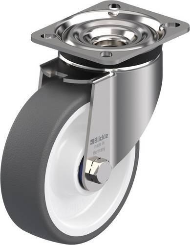 Blickle Lenkrolle LKX-POTH 125XK-1 aus Edelstahl und Kunststoff mit 125 mm Rad-Durchmesser und 350 kg Tragfähigkeit - Bild 1