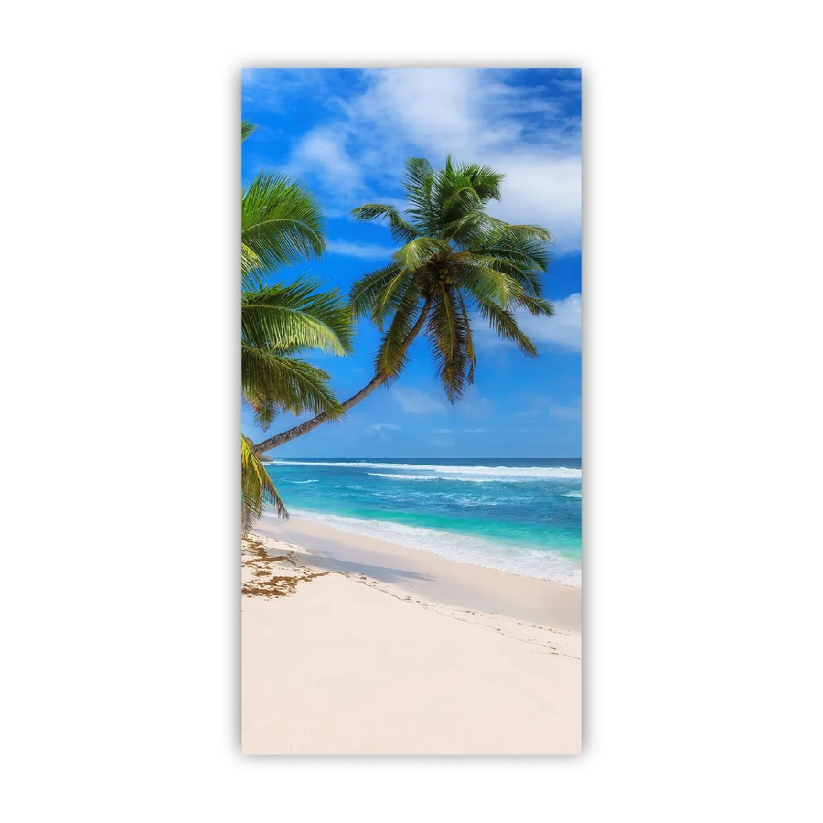 Walllux Duschrückwand Paradies Strand in Sand aus Alu-Verbund, 3 mm Stärke, B: 125 cm, H: 255 cm - Bild 2