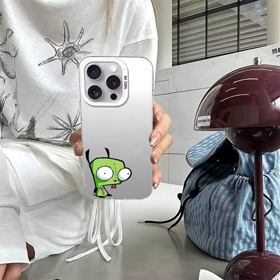 Mesuca Handyhülle mit Zim Cartoon Design für iPhone 11 bis iPhone 17 Pro Max und weitere Modelle - Bild 4
