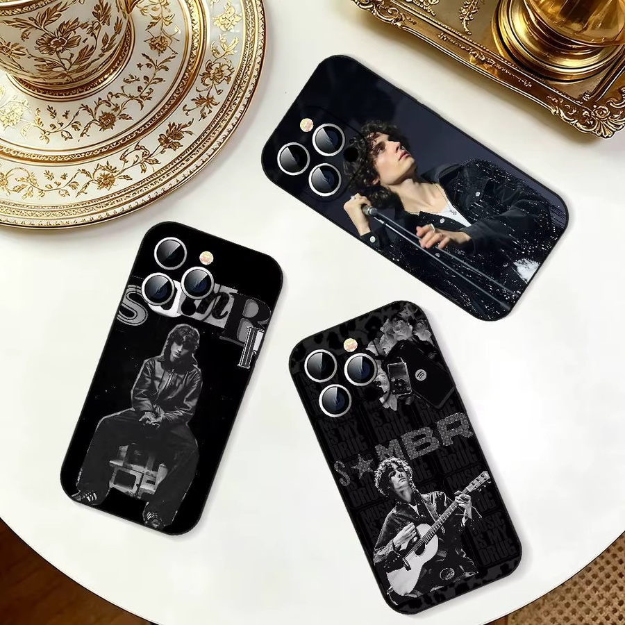 Singer S-Sombr Slim Stoßfeste Handyhülle für iPhone in Schwarz - Bild 3