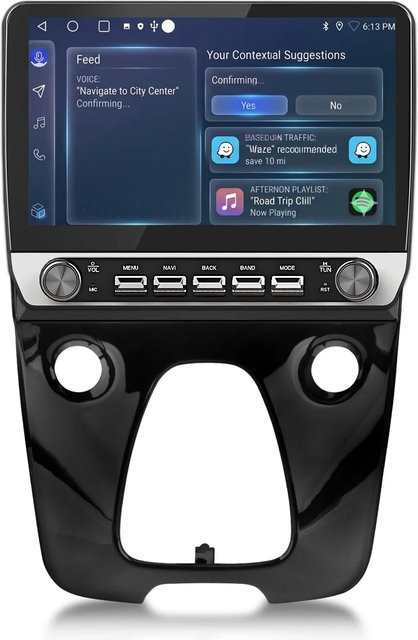 Junsun 10 Zoll Autoradio mit Bluetooth und GPS in Schwarz für Peugeot 108, Toyota Aygo und Citroen C1 - Bild 1