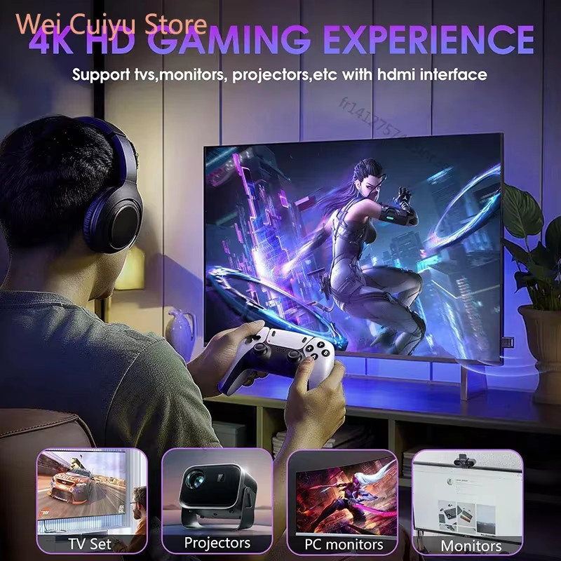 NUOYING M15 4K Retro-Spielekonsole Stick mit 64GB Speicher, Weiß, inklusive 2,4GHz kabelloser Gamecontroller und vorinstallierten Arcade-Spielen via HDMI-Verbindung - Bild 2