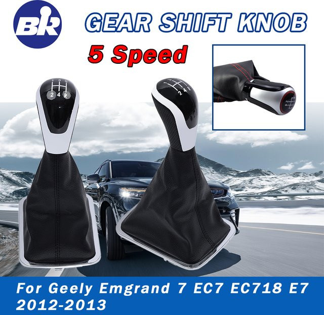 Schaltknauf für Geely Emgrand 7 EC7 EC715 EC718 E7 5-Gang, Schwarz - Bild 1