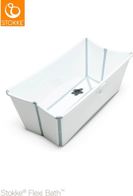 Stokke Flexibath Bundle Badewanne mit Newborn Support Sitz in Weiß - Bild 1