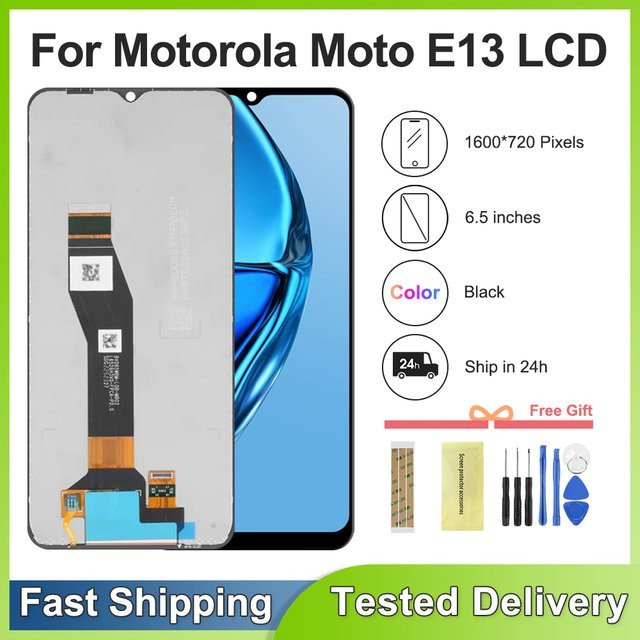 Motorola E13 Ersatz LCD-Display mit Touchscreen Baugruppe in Schwarz, 6.5 Zoll - Bild 1
