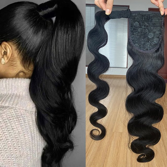 ZILING Remy-Haarverlängerungen, gewelltes Echthaar, 100 g, Damen - Bild 1