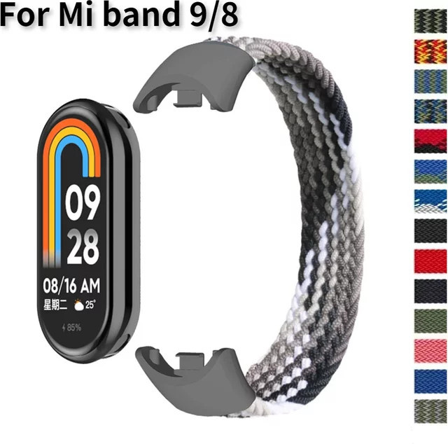CAOWTAN Uhrenarmband für Xiaomi Mi Band 9, Nylon, Bunt, Unisex - Bild 1