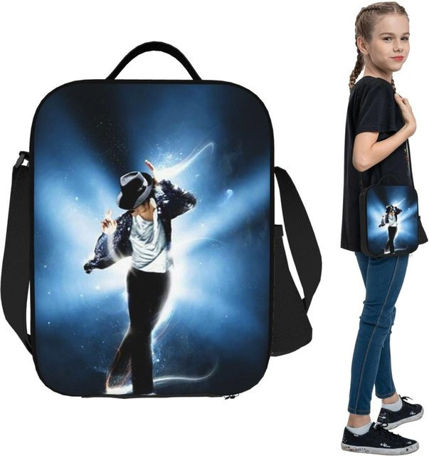 Isolierte Lunchtasche Michael Jackson von Soft Hue Apparel, thermische Kühltasche und auslaufsichere Lebensmittelbox in Schwarz - Bild 1