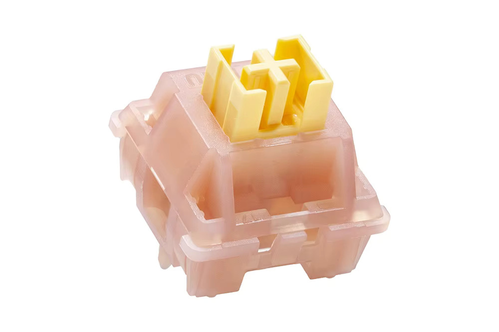 Outemu Silent Peach V3 und Silent Lemon V3 Schalter Set für mechanische Tastaturen, Linear und Tactile, gelb, fabrikgeschmiert - Bild 1