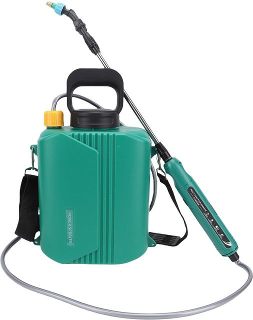 KONNWEI Akkubetriebener elektrischer Rucksack-Sprüher in Blau mit 6L Fassungsvermögen, 3 Düsen und einziehbarem Stab für den Rasen - Bild 1