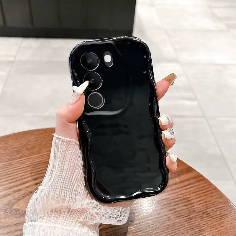 Stoßfeste Handyhülle für Vivo Y21d 4G und Vivo Y31 5G in Cremewellen mit glänzender Oberfläche und weichem TPU-Schutz - Bild 3