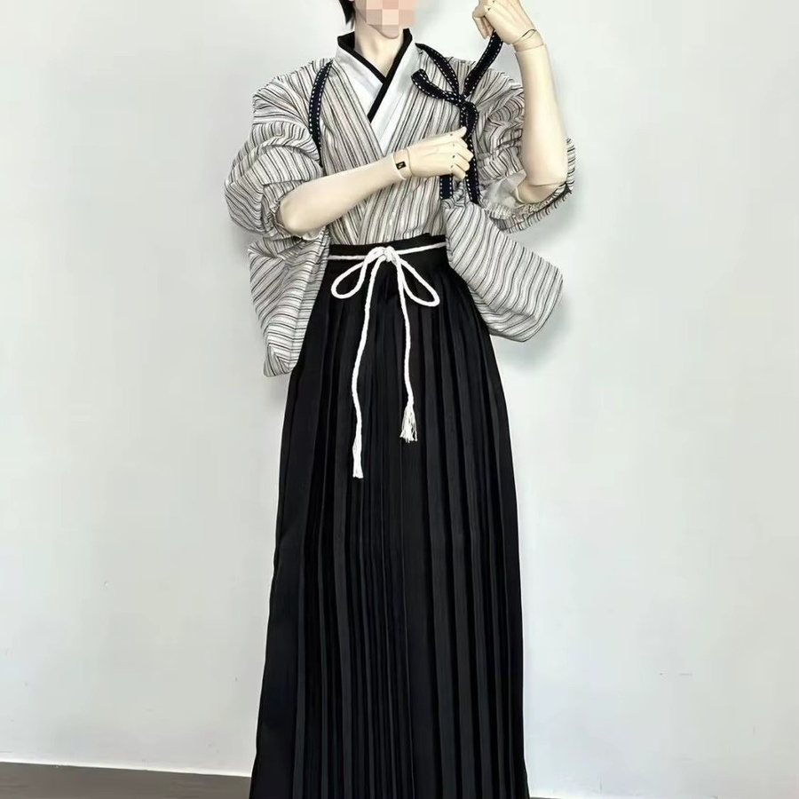 YUFEYN Japanischer Samurai-Kimono, Zubehör, Schwarz, ab 14 Jahren - Bild 2